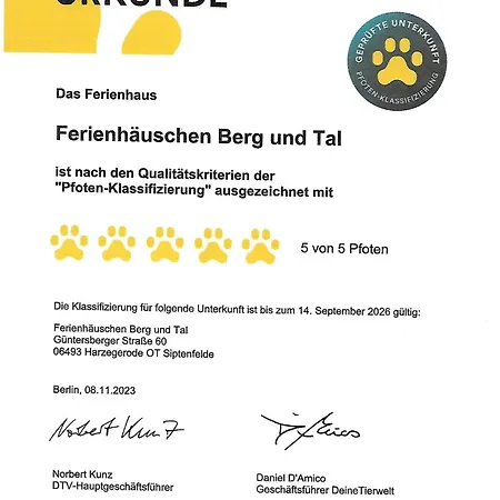 Ferienhaeuschen Berg Und Tal Hébergement de vacances Harzgerode